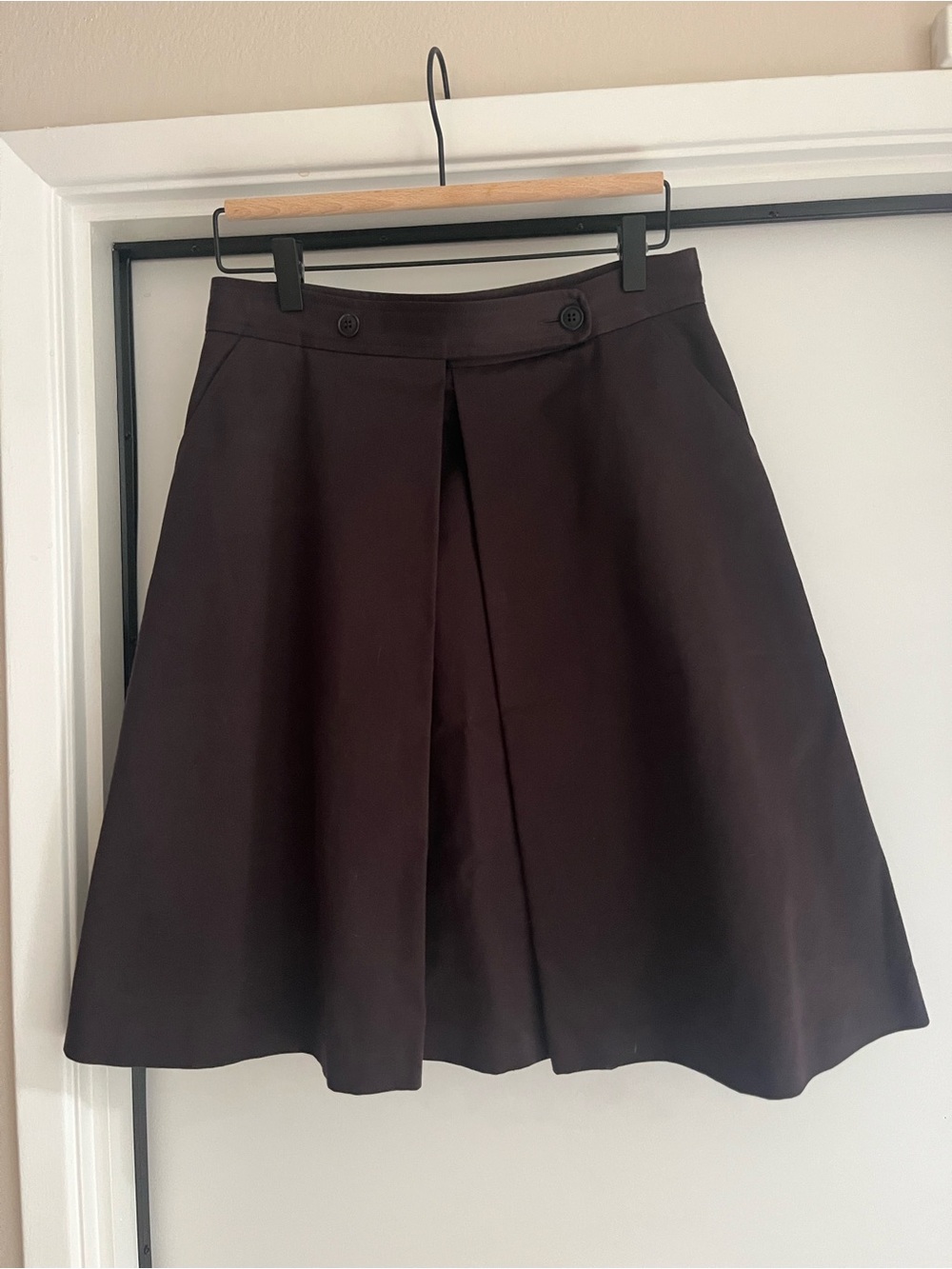 A.P.C. A-Line Skirt with Front Box Pleat